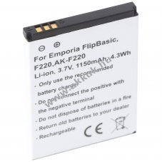 Helyettes�t� akku Emporia F210 F220 Flip basic 3,7V 1000-1150mAh Li-ion