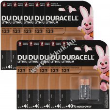 Duracell CR123A 3V 1400mAh l�tium elem 10db/csomag