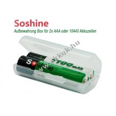 Soshine t�rol�doboz 2x AAA vagy 10440 akkumul�torhoz 1db/csomag