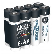 Ansmann maxE AA Mignon ceruza akku 1,2V 2100mAh 8db/csomag NiMH