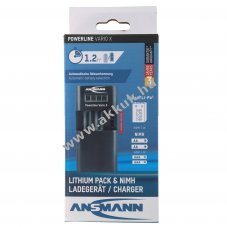 Ansmann Powerline Vario univerz�lis t�lt� Li-Ion/Li-Po/NiMH AA AAA f�nyk�pez�g�p videokamera