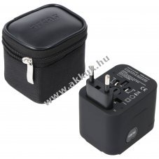 Arcas TA-01 utaz�adapter AC100-240V 6A 2xUSB DC5V2,6A praktikus etuival