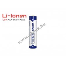 Xtar indik�toros AAA (mikro, LR03) akku 1,5V 1620mWh (ca.1000mAh) 1db/csomag Li-Ion
