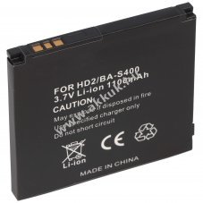 Helyettes�t� akku HTC HD2 HD7 BA S400 35H00128-00M 3,7V 1000-1230mAh PDA �s MP3 Li-Ion