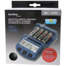 Technoline BC1000 gyors t�lt� LCD kijelz�vel Mignon ceruza/AA �s Micro/AAA akku NiMH/NiCd 200-1800mA