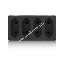 H�l�zati eloszt� 4x Euro csatlakoz� fekete 230V 2300W