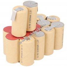 Helyettes�t� akku Meistercraft MBR180-22D szersz�mg�p akkupakk 18V 3000mAh saj�t be�p�t�shez NiMH