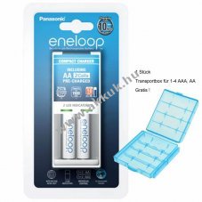 Panasonic BQ-CC50 eneloop t�lt� 1-2 AA Mignon ceruza, AAA (mikro) 100-240V 2db BK-3MCC akkuval