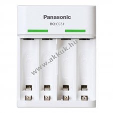 Panasonic eneloop USB t�lt� BQ-CC61 5V 2/4xAA Mignon ceruza/AAA (micro) feh�r