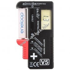 LCD akku- �s elemtesztel� AAA (mikro), AA Mignon ceruza, C (b�bi), D (g�li�t) �s 9V