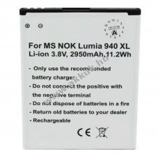 Helyettes�t� akku mobiltelefon Microsoft Lumia 940 XL BV-T4D 3,8V 2950mAh Li-Ion