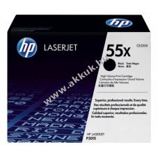 Eredeti HP l�zertoner CE255X fekete 12.500 oldal nyomtat�