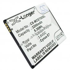 Helyettes�t� akku Mobistel Cynus E7 mobiltelefon BTY26193 3,8V 2200mAh 8,4Wh Li-Polymer