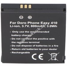 Helyettes�t� akku Doro PhoneEasy 410 3,7V 800mAh Li-ion
