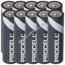 Duracell Procell AA Mignon ceruza LR6 10db/csomag elem alk�li