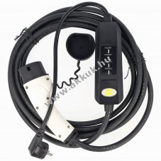 Ladek�bel elektromos aut�khoz Schuko csatlakoz�val Typ 2 Mode2 230V 13A 1 f�zis 3kW
