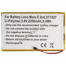 Helyettes�t� akku mobiltelefon Lenovo Moto E 2nd XT1527 3,8V 2200mAh be�p�tett Li-Polymer