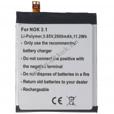 Helyettes�t� akku Nokia 3.1 Li-Polymer 3,85V 2900mAh 11,2Wh be�p�tett szersz�m n�lk�l