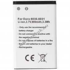 Helyettes�t� akku Doro 6030 3,7V 900mAh Li-ion
