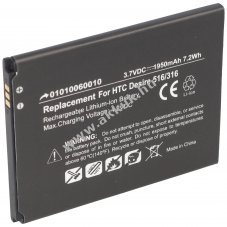 Helyettes�t� akku mobiltelefon HTC Desire 516/316 3,7V 1950mAh Li-Ion