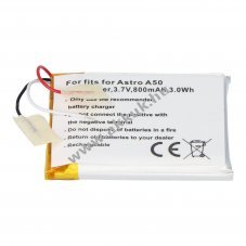 Helyettes�t� akku Astro A50 Li-Polymer 3,7V 750-950mAh