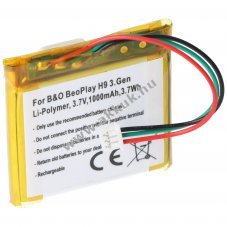 Helyettes�t� akku Bang & Olufsen BeoPlay H9 3. Gen 3,7V 1000mAh fejhallgat� Li-Polymer