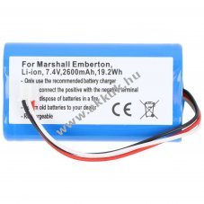 Helyettes�t� akku Marshall Emberton 7,4V 2600mAh Li-ion