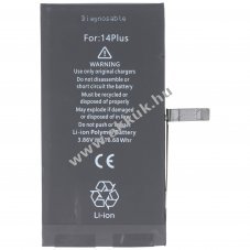 Helyettes�t� akku Apple iPhone 14 Plus Li-Polymer 3,86V 4325mAh 16,68Wh szersz�m n�lk�l