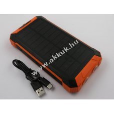 Powerbank kemping 20000mAh narancs Li-ion