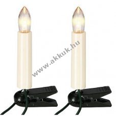 Hellum LED bord�zott gyertyaf�z�r 20 LED 13,3m 230V elef�ntcsont E10 melegfeh�r