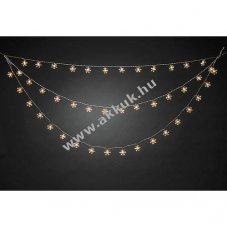 Konstsmide LED f�nyf�gg�ny csillagokkal 44 LED 4,5V 1,25m melegfeh�r 4042-103