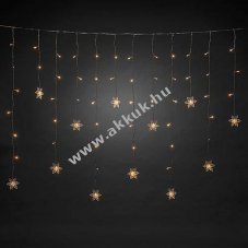 Konstsmide LED f�nyf�gg�ny h�pelyhekkel 60 LED melegfeh�r 4,5V 4049-103