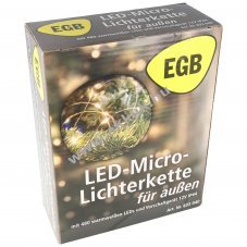 EGB LED mikro f�nyf�z�r 480 LED melegfeh�r 12V IP44 24m vil�g�t� hossz