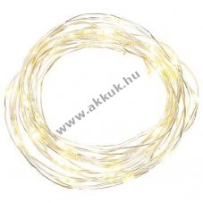 EGB Micro LED f�nyf�z�r 40LED melegfeh�r id�z�t� ez�st huzal 4xAA elemmel