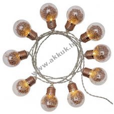 LED d�szvil�g�t�s csillog� G50 melegfeh�r 10LED 2,25m elemmel m�k�d� 2 Mignon ceruza 48461