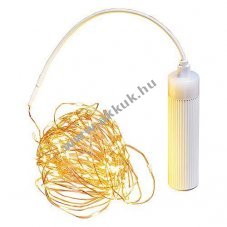Lotti LED mikro f�nyf�z�r 100 LED 9,9m melegfeh�r r�z PowerBank 1800mAh 59436