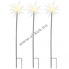 SAICO LED m�anyag csillag 35cm feh�r talajsz�r� id�z�t� 3db/csomag CAS6400