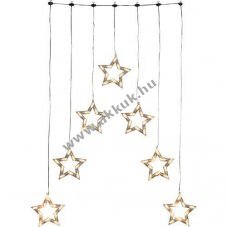 Konstsmide LED f�nyf�gg�ny 7 csillag sziluett 24V 70LED melegfeh�r 4043-103 belt�ri �s k�lt�ri