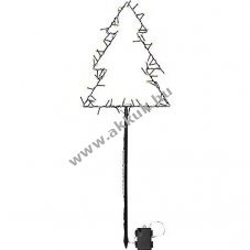 Star Trading LED Spiky f�nyfa 32x90cm 60 LED melegfeh�r fekete 857-05