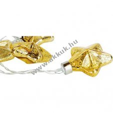 Riffelmacher & Weinberger LED d�szf�z�r 10 arany csillag 6,5x6,5cm 2xAA belt�ri melegfeh�r