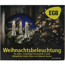EGB k�lt�ri f�nyf�z�r 15 �g� feh�r gyertyab�r�kkal r�szben oszthat� csatlakoz� 6,3m vil�g�tott 7,8m