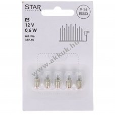 Star Trading E5 izz� 12V 0,6W 387-55 5db/csomag