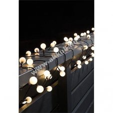 Konstsmide LED g�mb f�nyf�z�r 80LED melegfeh�r 24V t�pegys�ggel 6,32m fekete 3696-107