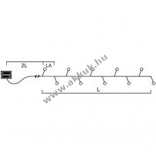 Konstsmide LED f�nyf�z�r 480 LED melegfeh�r 47,9m fekete k�bel elemes 4 D (g�li�t) 3731-100 IP44