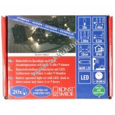 Konstsmide LED minil�mpaf�z�r 3722-100 20 LED melegfeh�r id�z�t� elemes 4 Mignon ceruza IP44