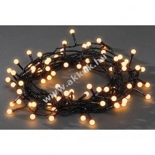 Konstsmide LED f�nyf�z�r 80 LED melegfeh�r 24V 6,32m fekete 3691-107
