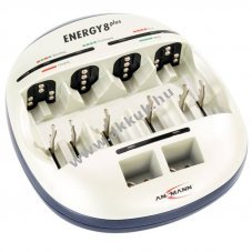 Ansmann Energy8 Plus High-Tech asztali t�lt� AAA AA C D 9V NiMH