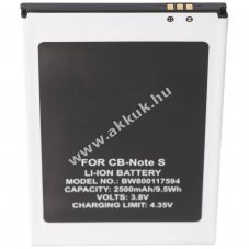 Helyettest akku Cubot Note S 3.7V 2500mAh Li-ion