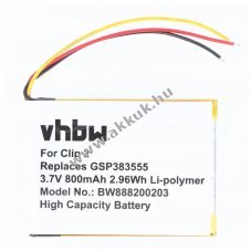 Helyettes�t� akku JBL GSP383555 3.7V 800mAh Li-Polymer bluetooth hangsz�r�