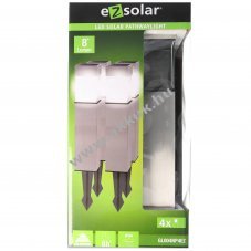 EZ Solar 4db LED napelemes kerti l�mpa rozsdamentes ac�l AA NiMH